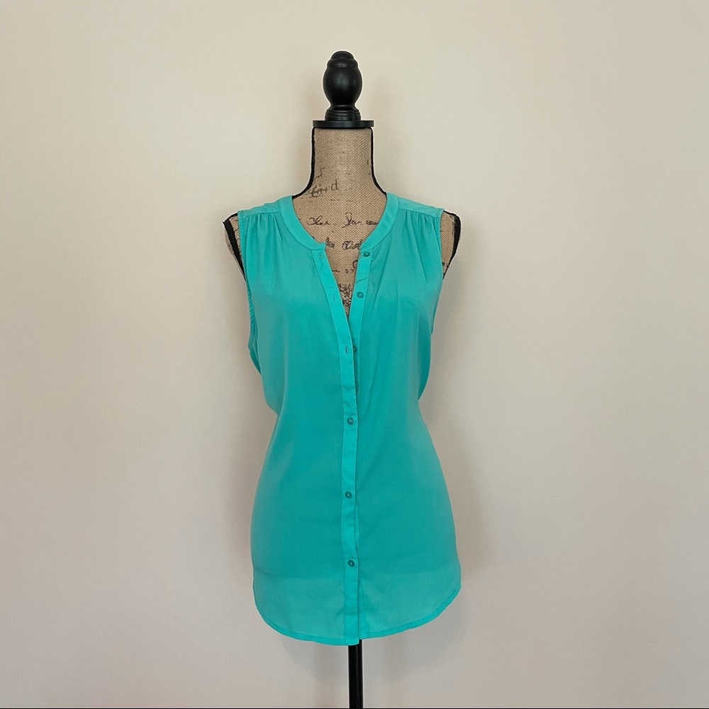 Chiffon Sleeveless Shirt Button Casual Tunic Tank
